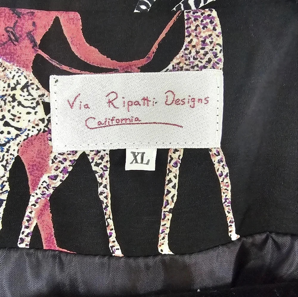 🦒 Via Ripatti Designs Safari Animal Print Zip Jacket – XL | Statement Piece - Picture 3 of 5